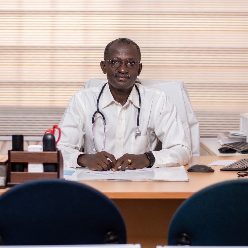 Dr. Edward Danso at work
